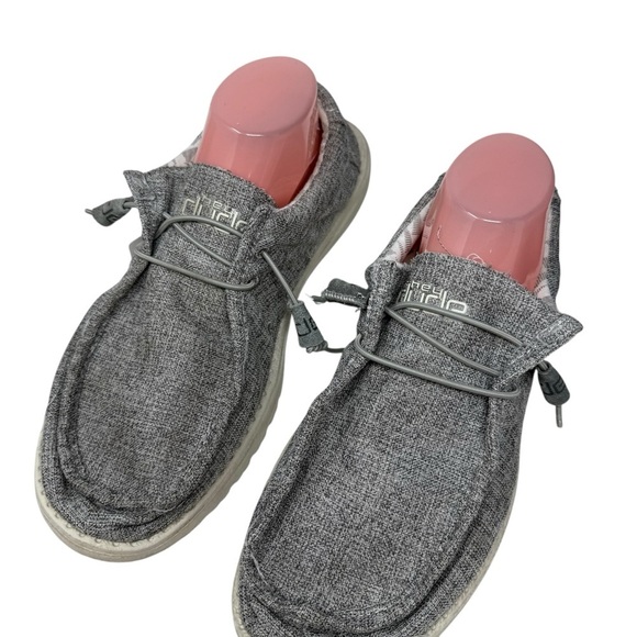 Hey‎ Dude Men’s size 12 Wally Linen Iron gray Casual slip on shoes - Picture 4 of 8